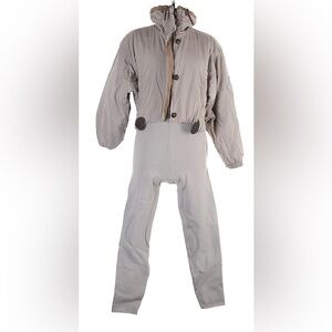 Vintage Colmar Light Grey-Beige Neutral Retro Embroidered Logo Ski Suit sz10